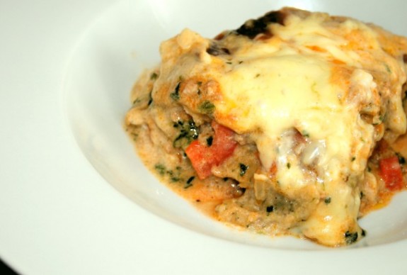 Lasagne mit Spinatsoße